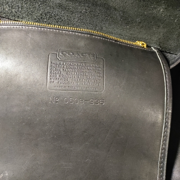 RARE Vintage 80’s Collector Condition Coach Courier Bag # 9800 in Black Leather. - Picture 7 of 12